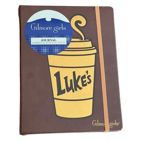 Gilmore Girls 25th Anniversary Journal Notebook Lukes Restaurant Brown NEW - Picture 1 of 3